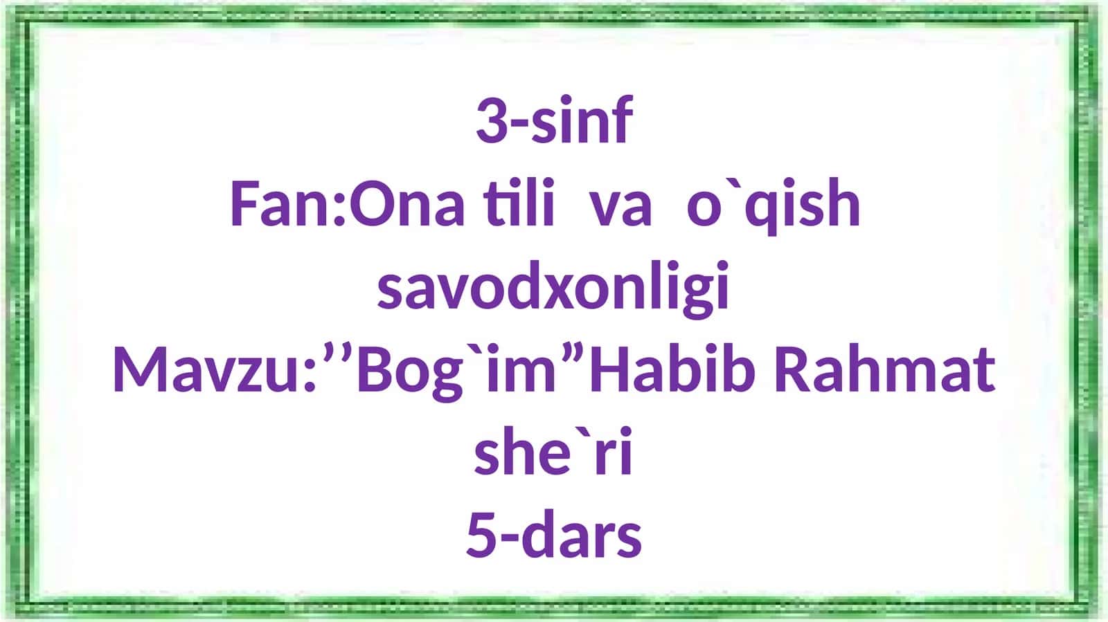 Bog`im 1