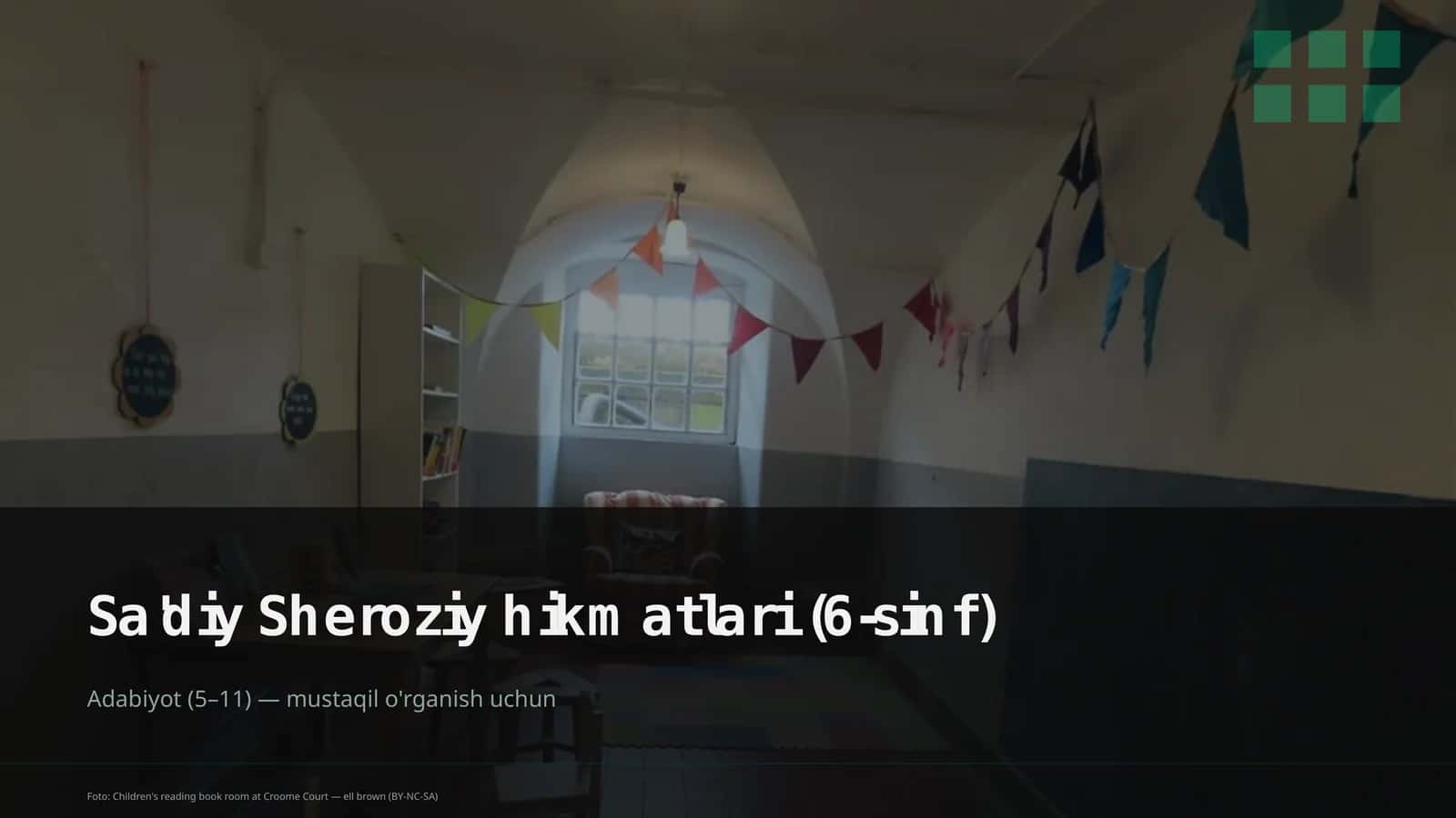 Sa'diy Sheroziy hikmatlari (6-sinf) 1
