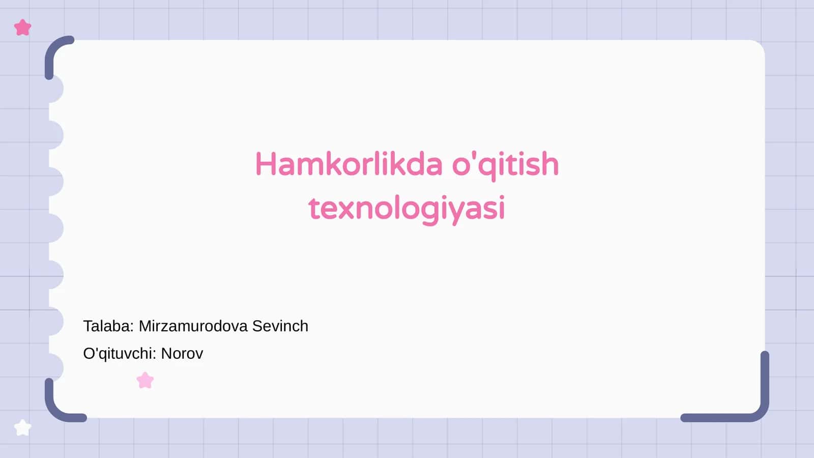 Hamkorlikda o'qitish texnologiyasi 1