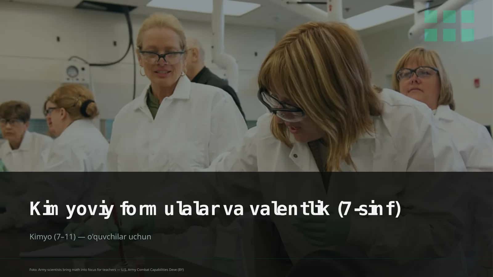Kimyoviy formulalar va valentlik (7-sinf) 1