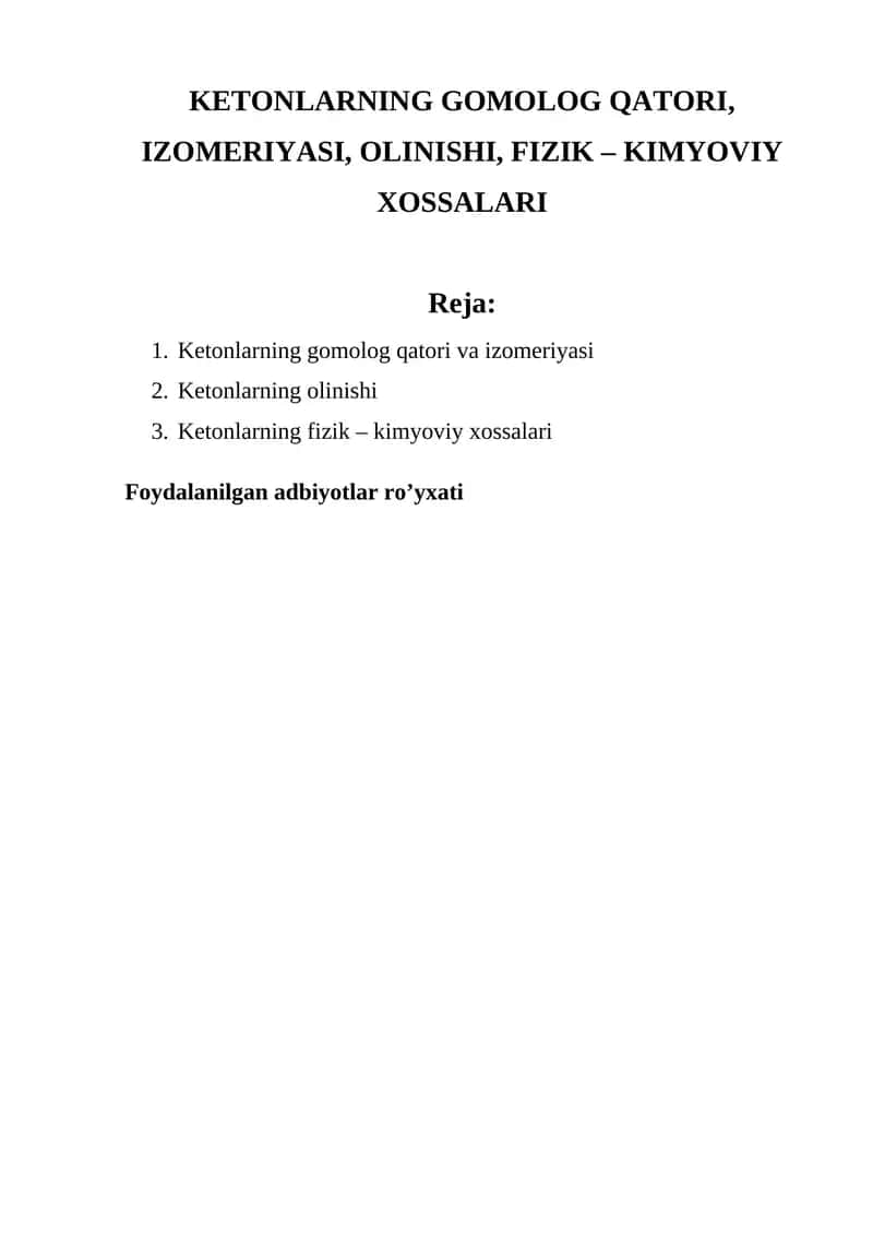 Ketonlar 1