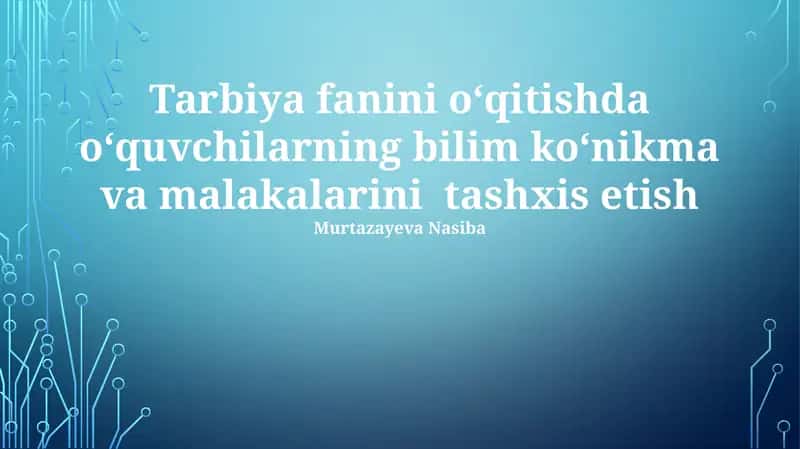 Diagnostika Natijalarini Tahlil Qilish va Rejalashtirish 1