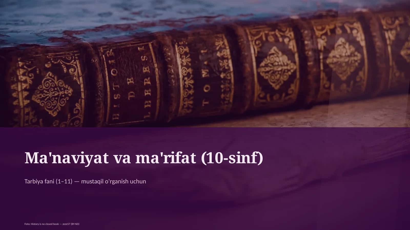 Ma'naviyat va ma'rifat (10-sinf) 1