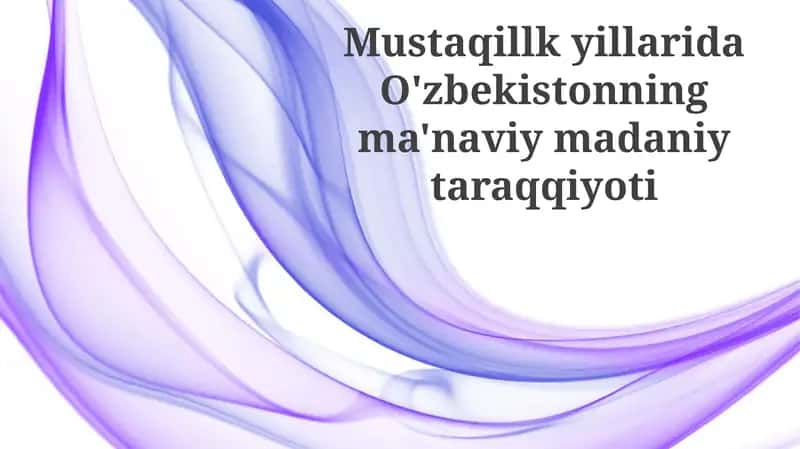 Milliy o'zlik va ma'naviy yuksalish 1