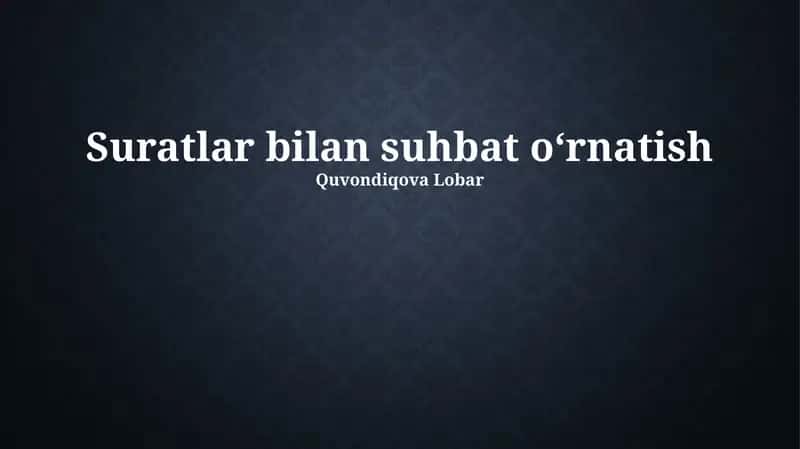 Tasviriy tilning imkoniyatlari 1