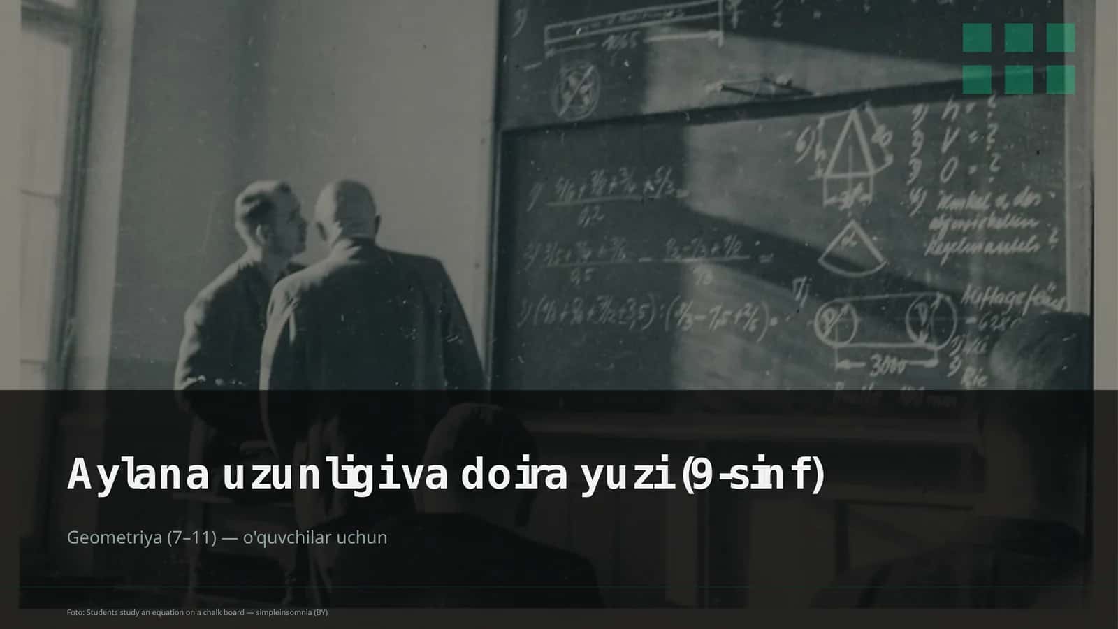 Aylana uzunligi va doira yuzi (9-sinf) 1