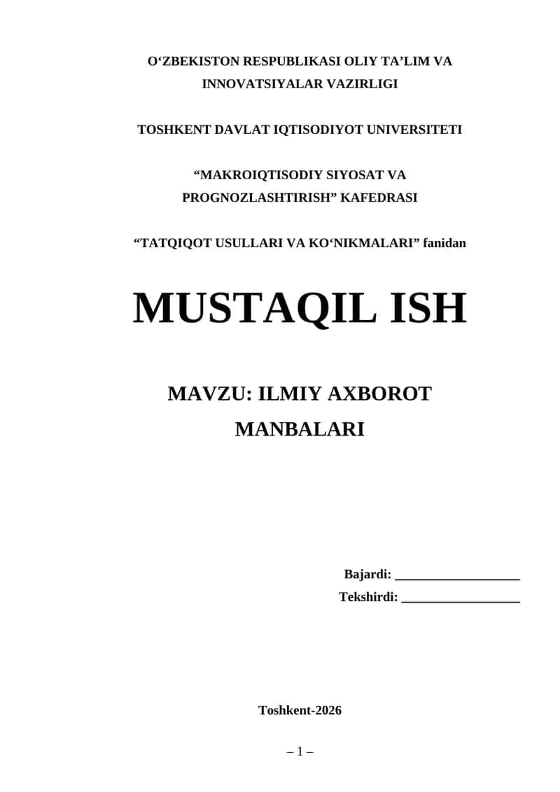 ILMIY AXBOROT MANBALARI 1