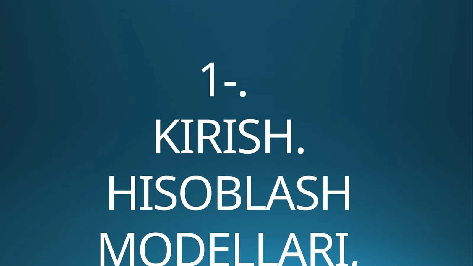 ALGORITM TUSHUNCHASI 1
