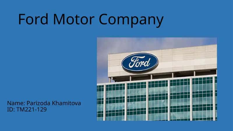 Ford Motor Company 1