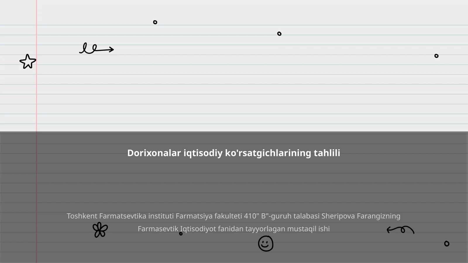 Dorixonalar iqtisodiy ko'rsatgichlarining tahlili 1