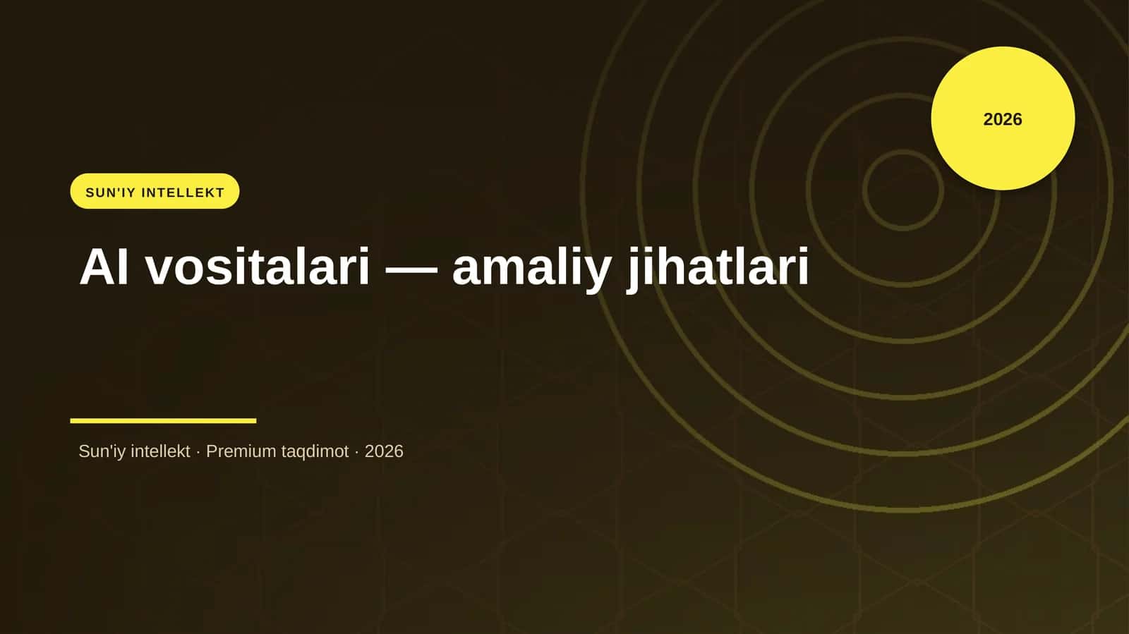 AI vositalari — amaliy jihatlari 1