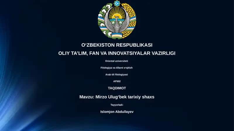 Mirzo Ulugʻbek tarixiy shaxs 1