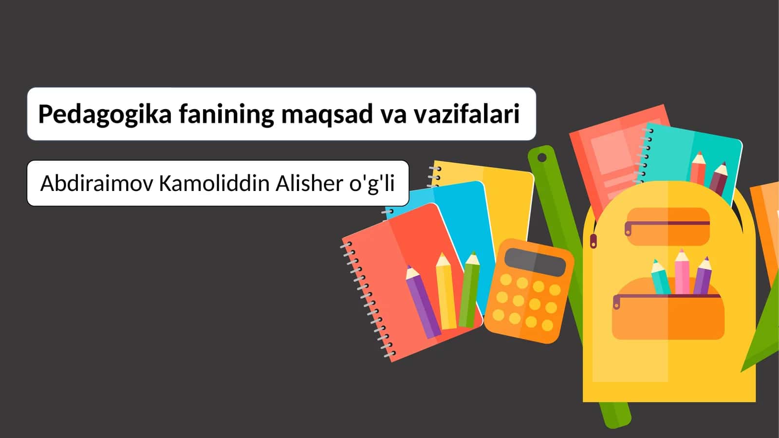 Pedagogika fanini predmeti, maqsadi va vazifalari 1