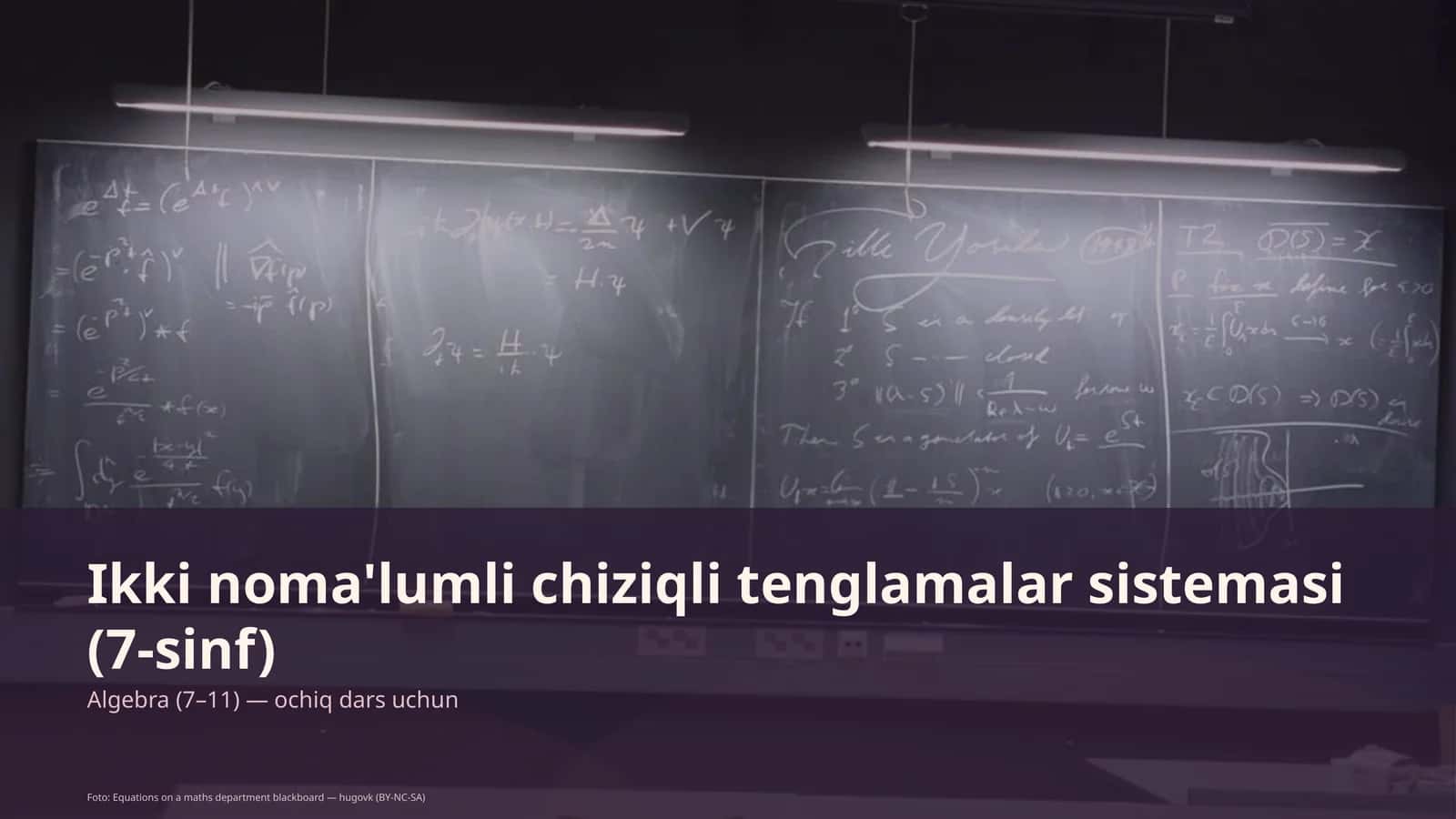 Ikki noma'lumli chiziqli tenglamalar sistemasi (7-sinf) 1