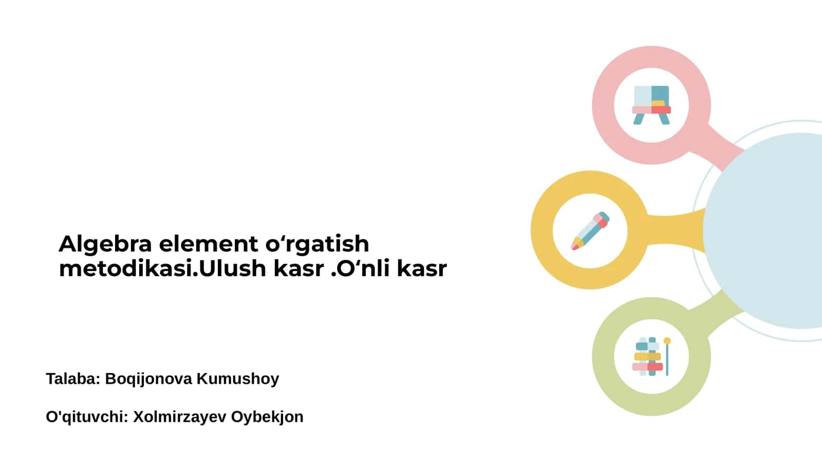 Algebra element oʻrgatish metodikasi 1