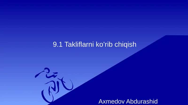 Takliflarni koʻrib chiqish 1