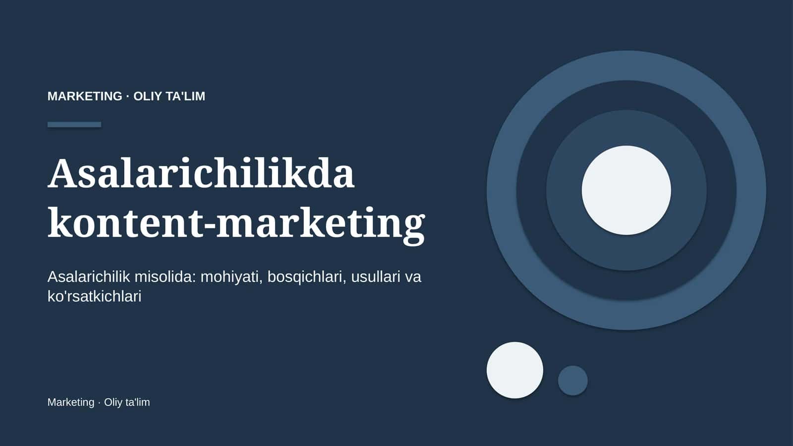 Asalarichilikda kontent-marketing 1