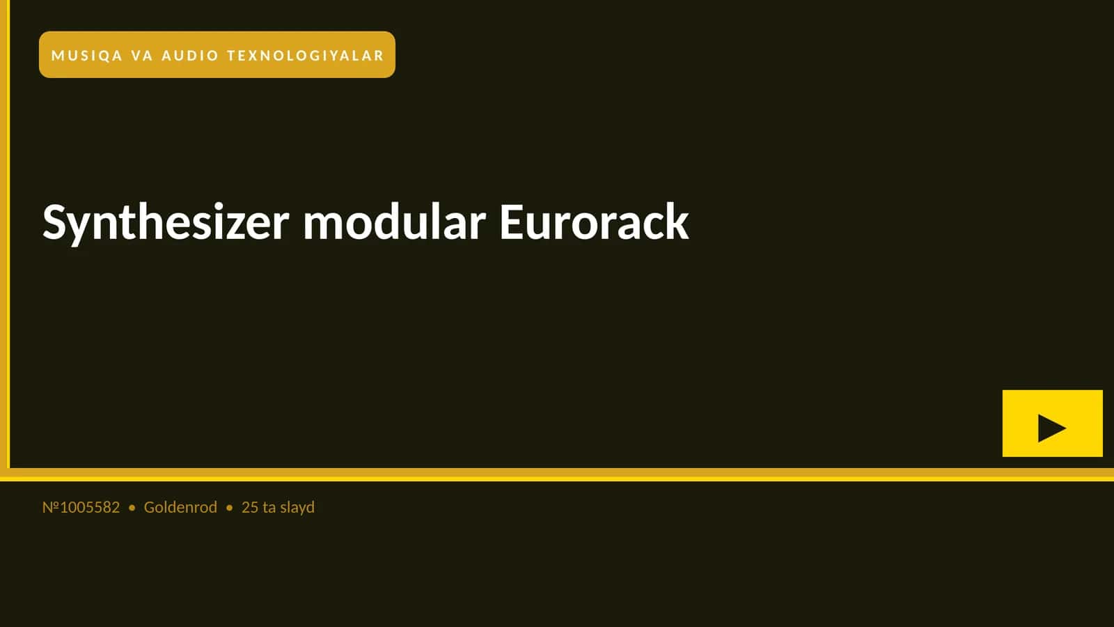 Synthesizer modular Eurorack 1