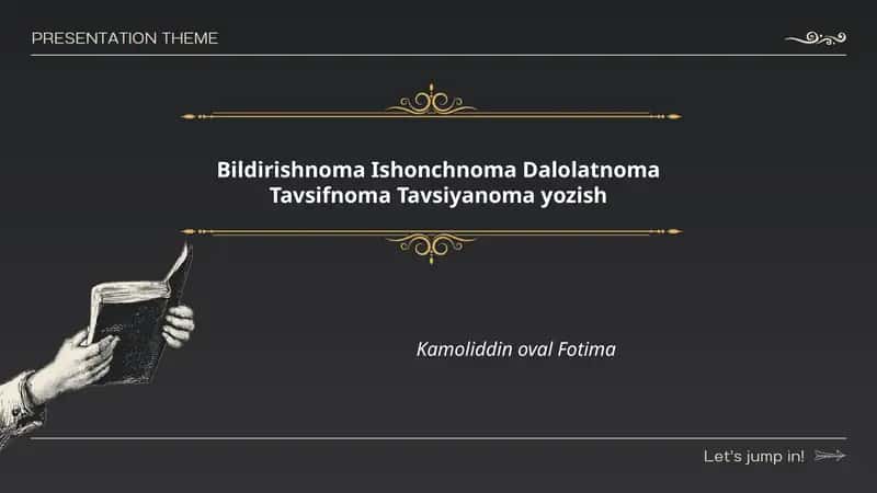 Bildirishnoma yozishning umumiy qoidalari 1