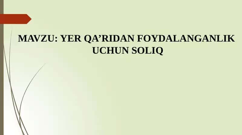 Yerqa‘ridan foydalanganlik uchun soliq 1