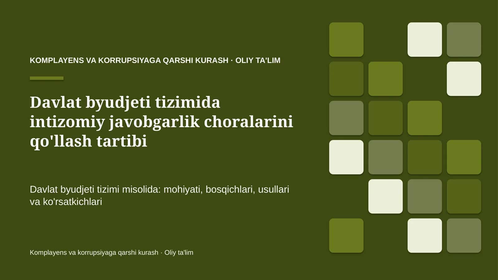 davlat byudjeti tizimida intizomiy javobgarlik choralarini qo'llash tartibi 9677 1