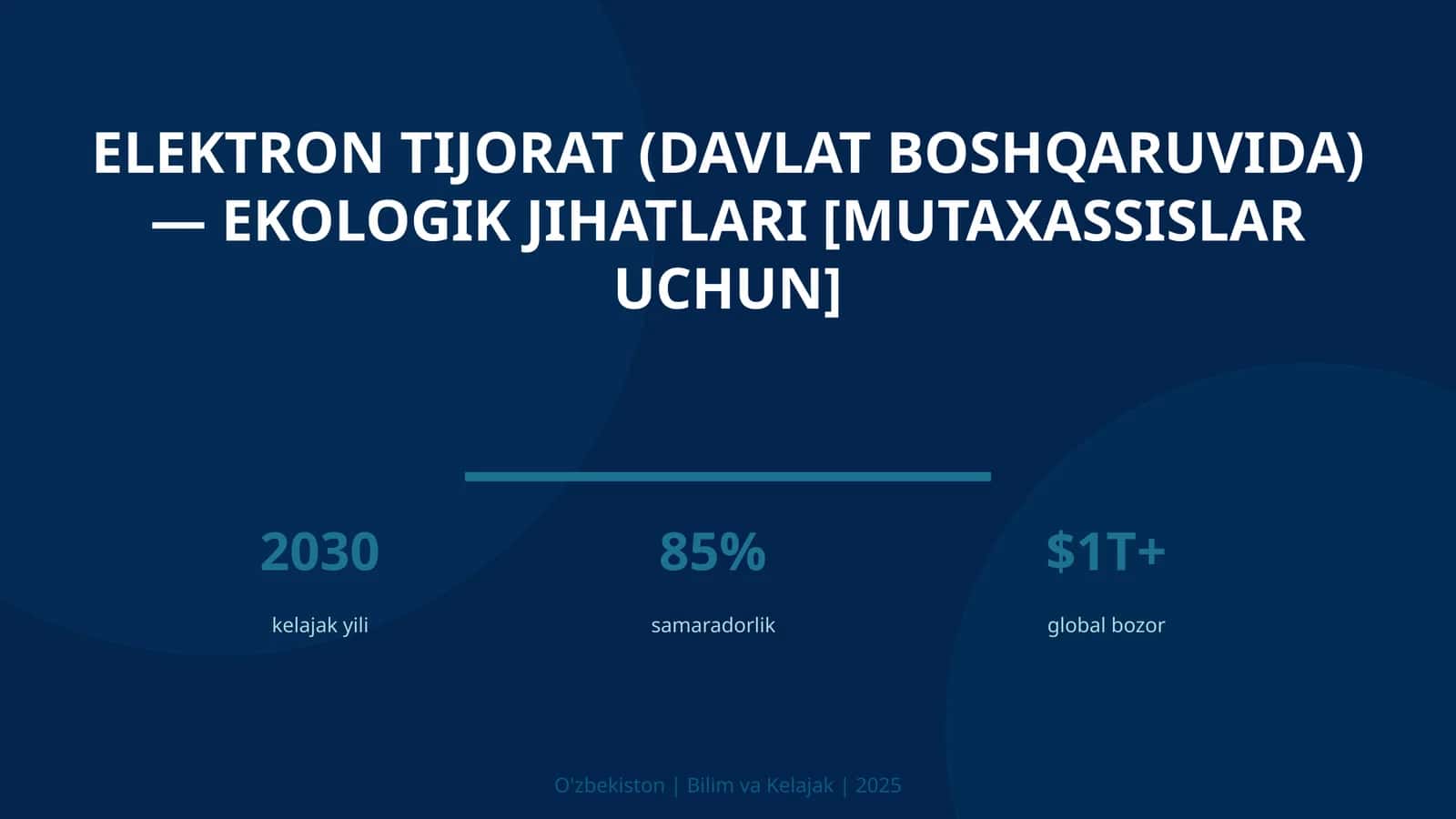 Elektron tijorat (davlat boshqaruvida) — ekologik jihatlari [mutaxassislar uchun] 1