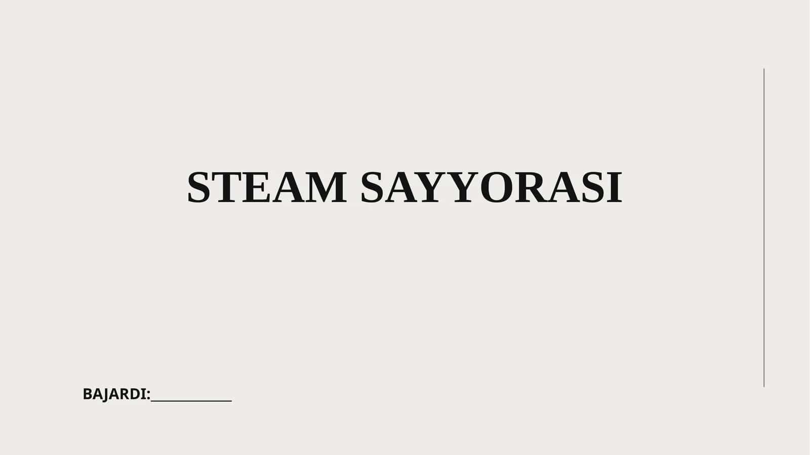 STEAM SAYYORASI 1