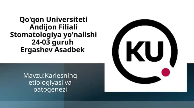 Kariesning etiologiyasi 1