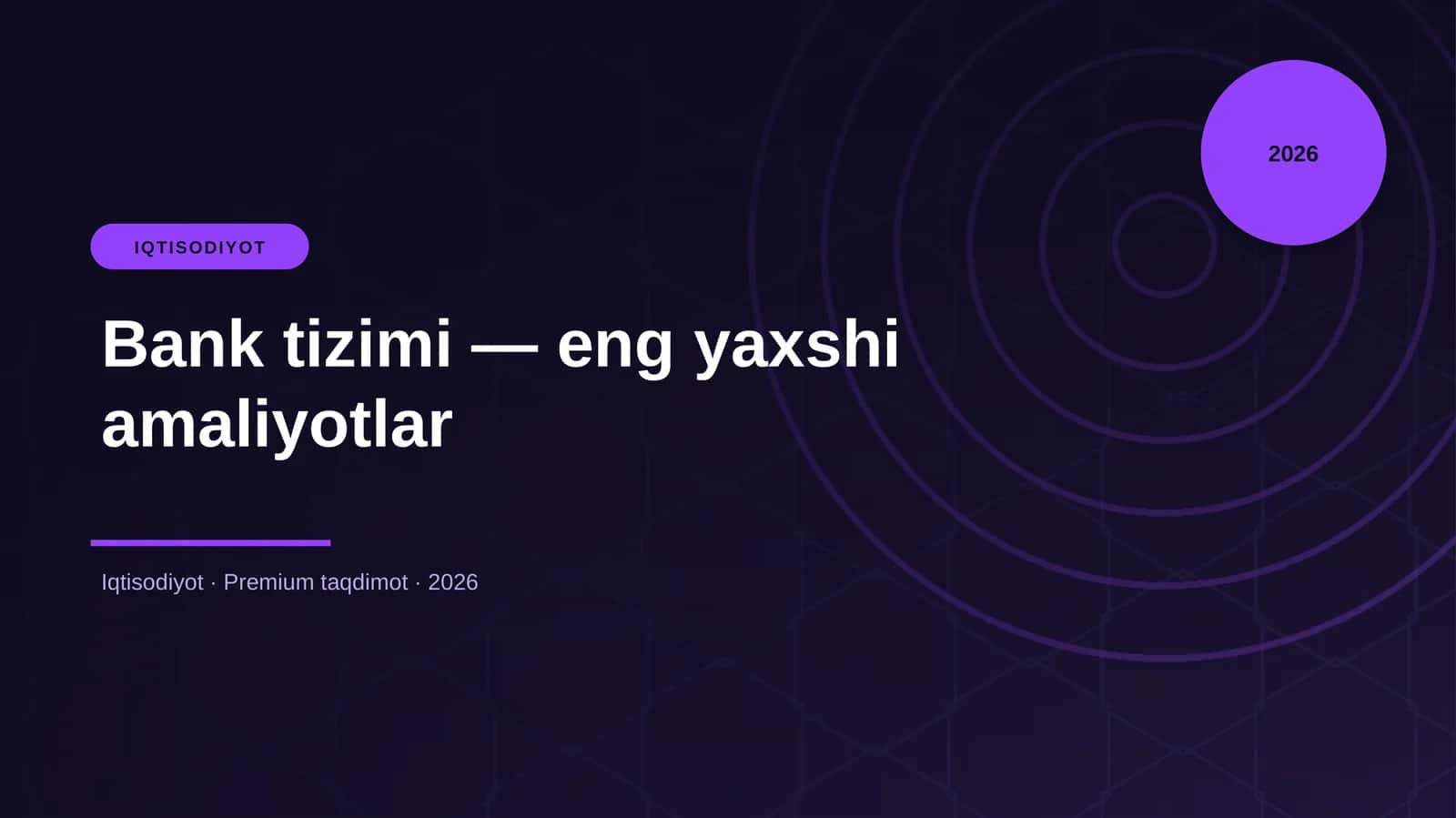 Bank tizimi — eng yaxshi amaliyotlar 1