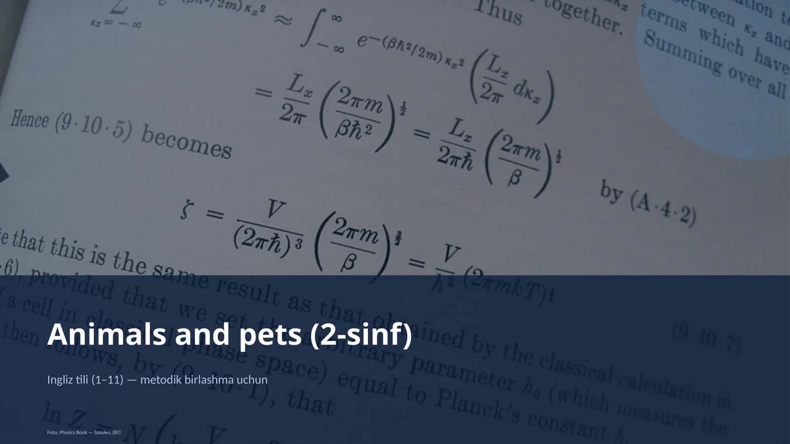 Animals and pets (2-sinf) 1