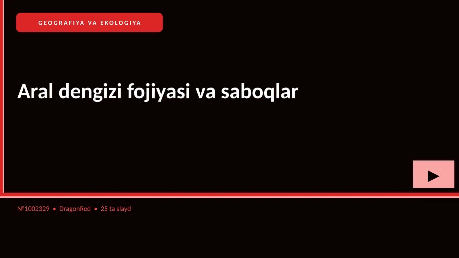 Aral dengizi fojiyasi va saboqlar 1