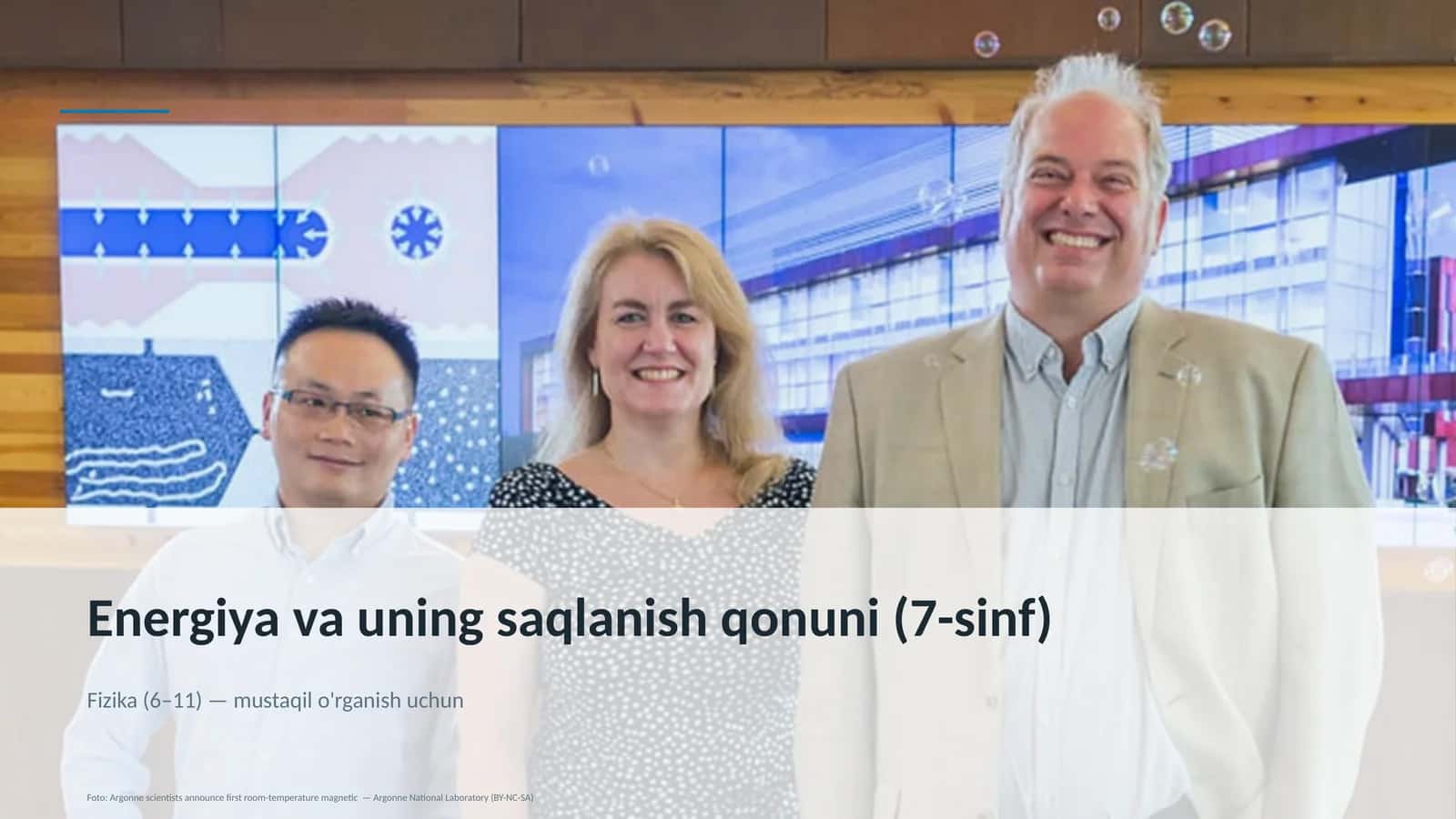 Energiya va uning saqlanish qonuni (7-sinf) 1