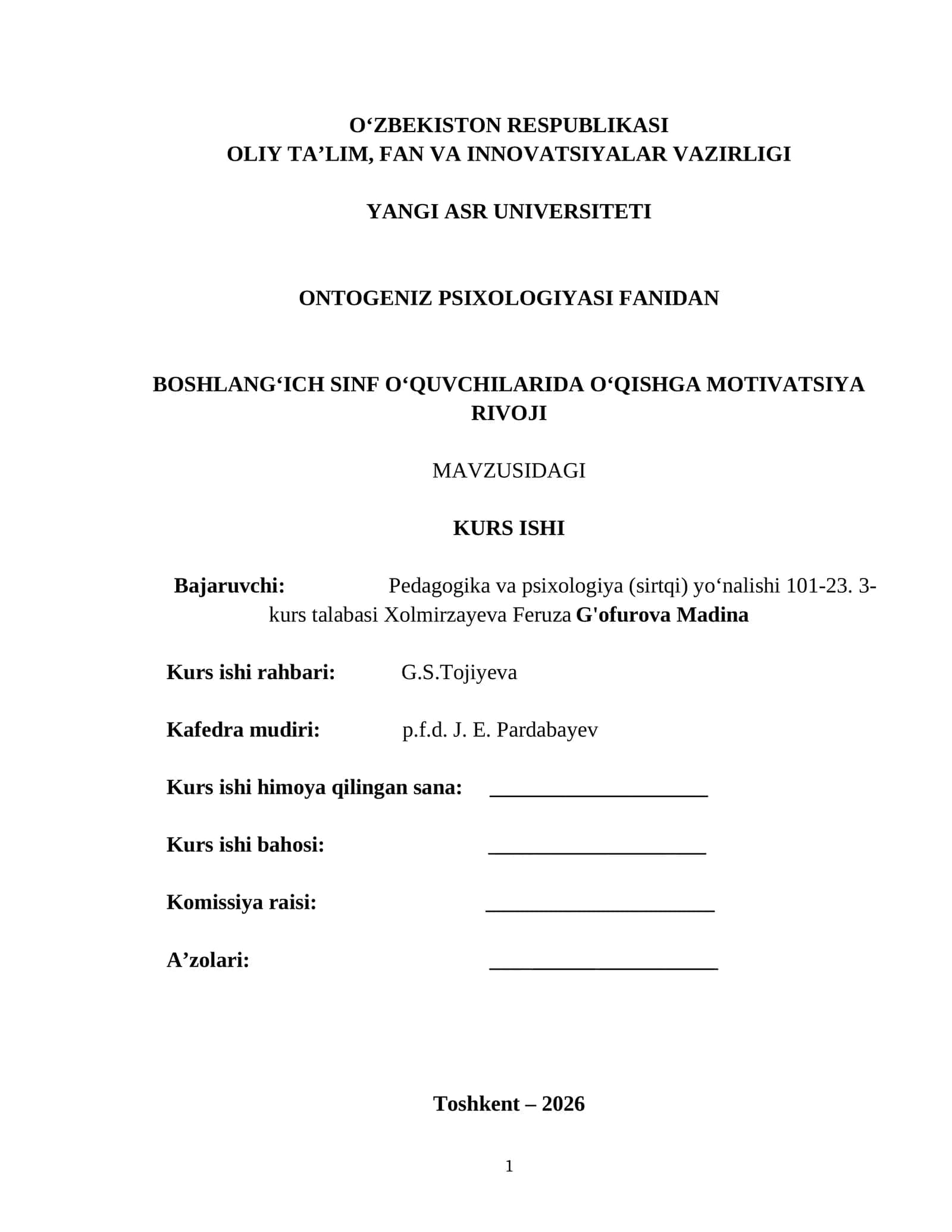 Boshlang‘ich sinf o‘quvchilarida o‘qishga motivatsiya rivoji 1