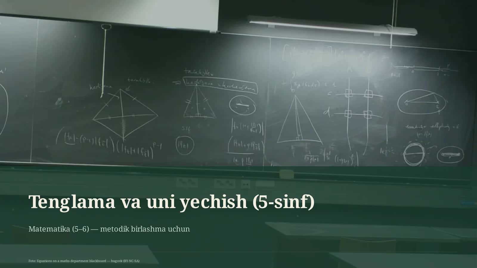 Tenglama va uni yechish (5-sinf) 1