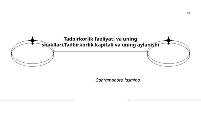 Tadbirkorlik faoliyati va uning shakllari 1