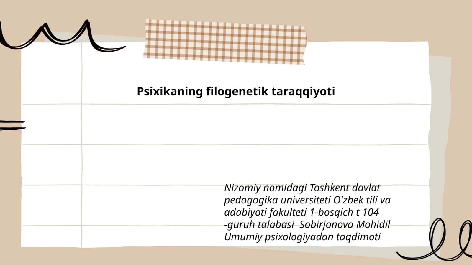 Psixikaning Filogenetik Taraqqiyoti 1