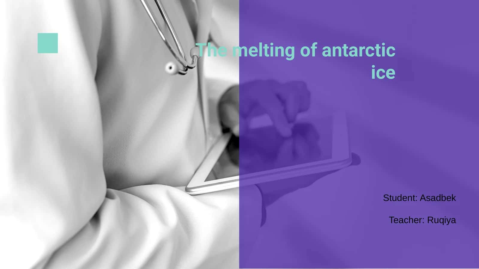 Melting of Antarctic Ice 1