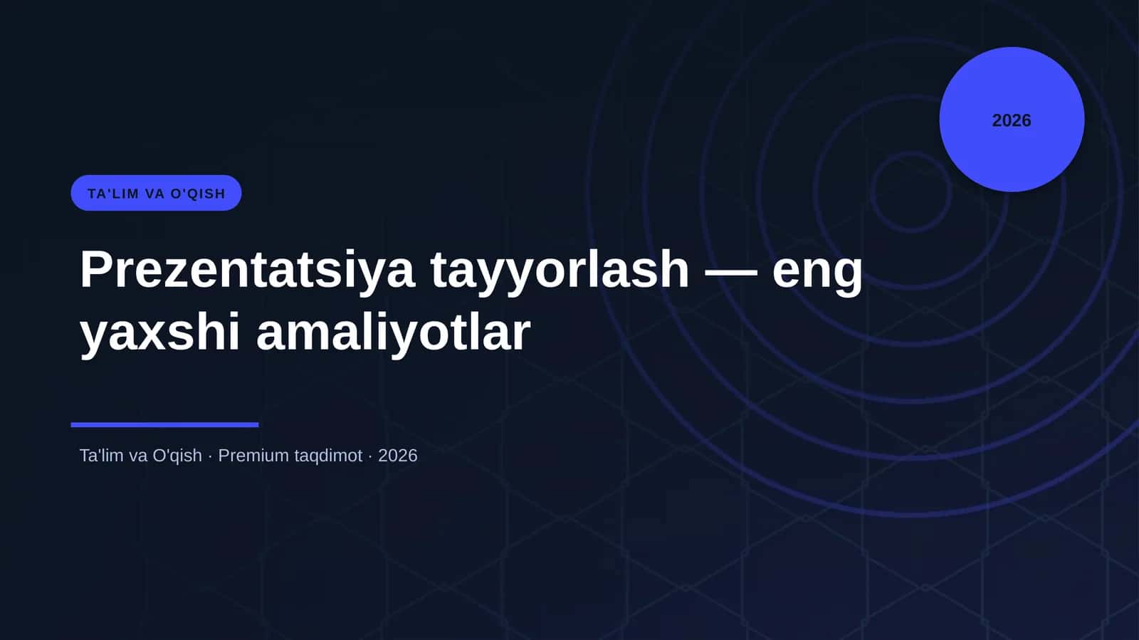 Prezentatsiya tayyorlash — eng yaxshi amaliyotlar 1