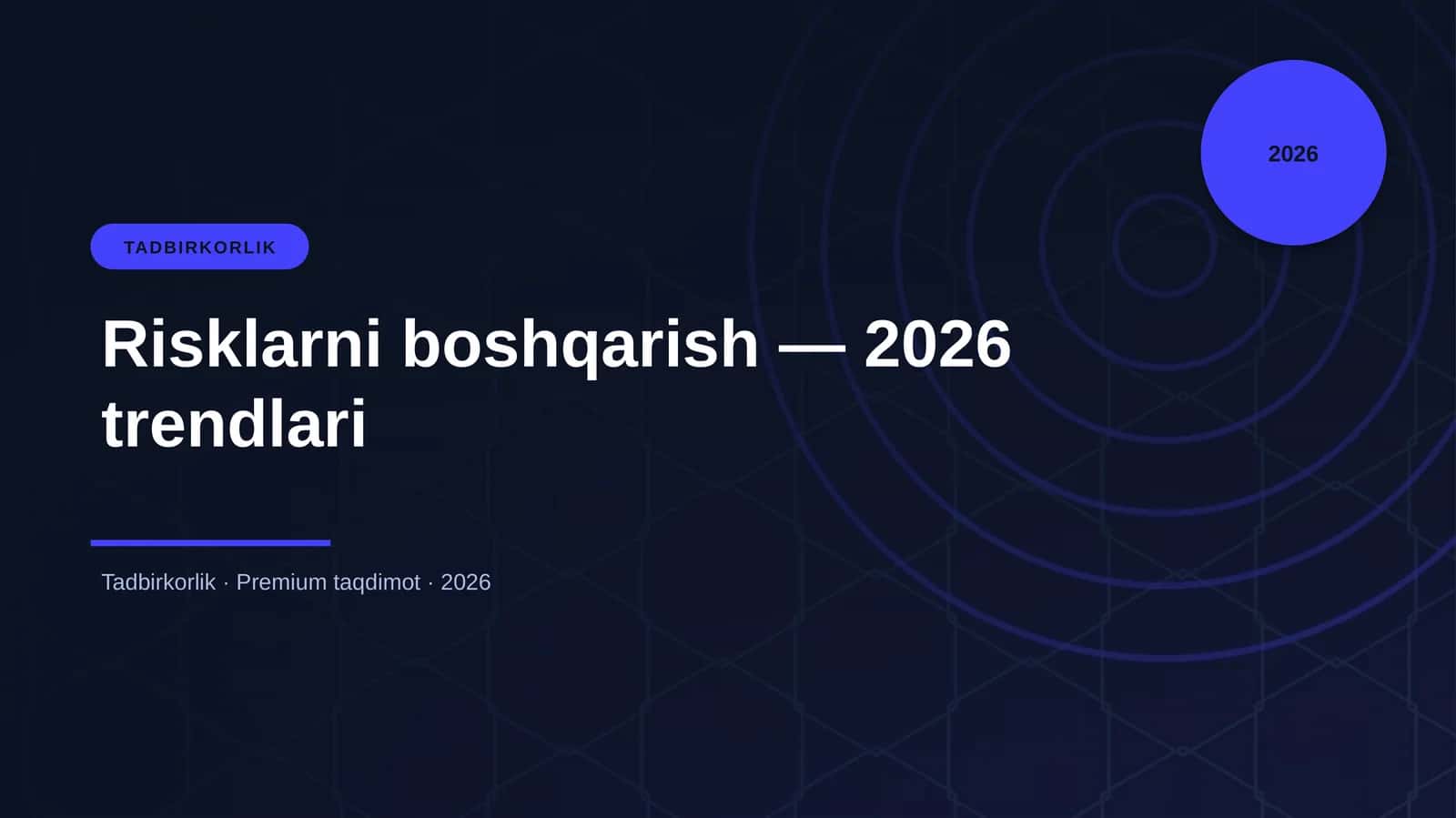 Risklarni boshqarish — 2026 trendlari 1