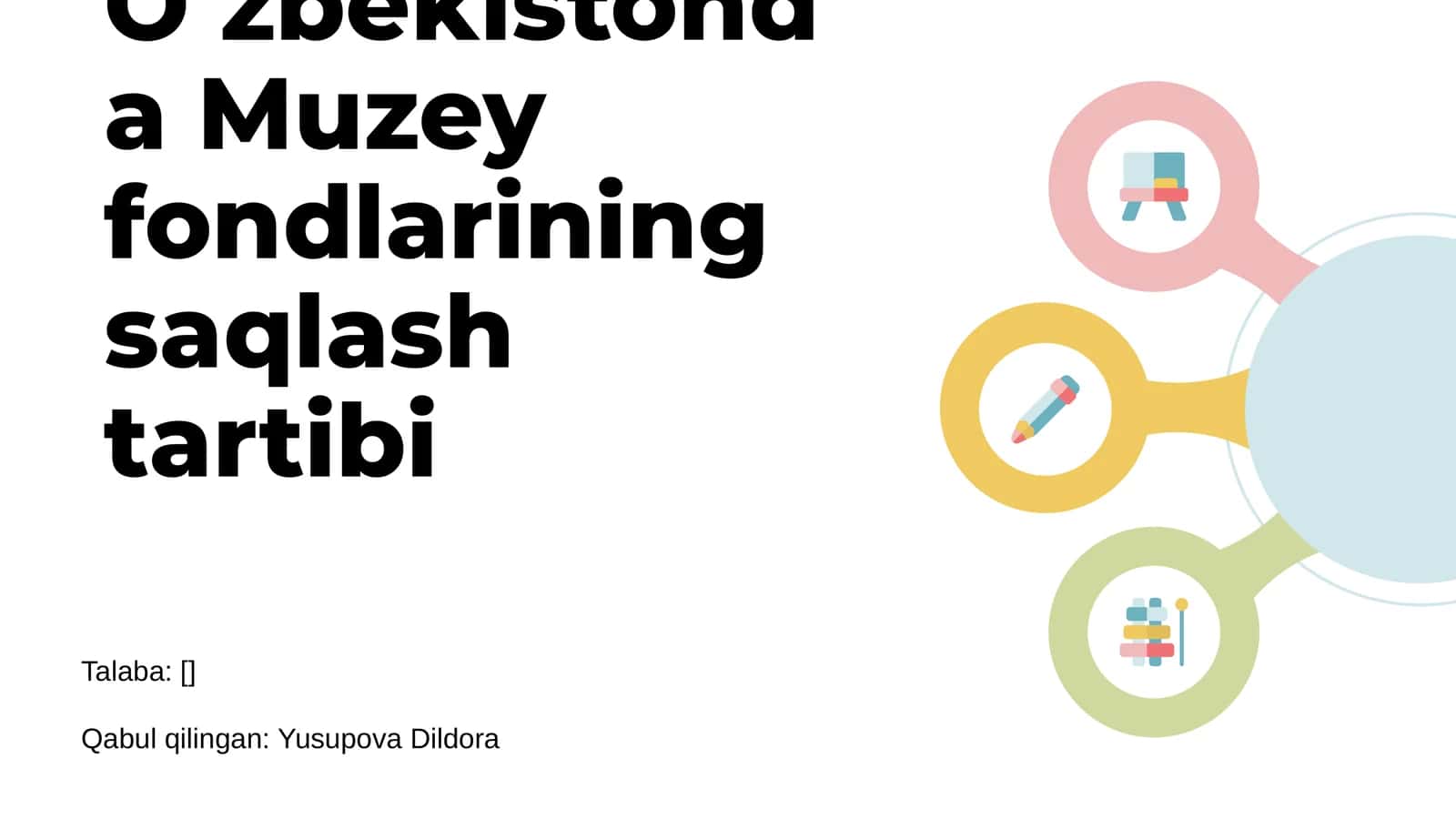 O‘zbekistonda Muzey fondlarining saqlash tartibi 1