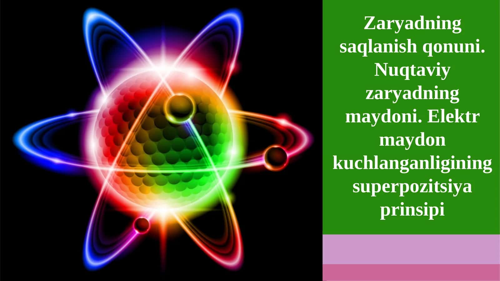 Zaryadning saqlanish qonuni 1