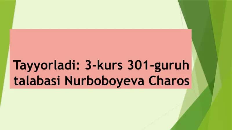 Geoinformatsion ma'lumotlar bilan ishlashda geostatsion metodlar 1