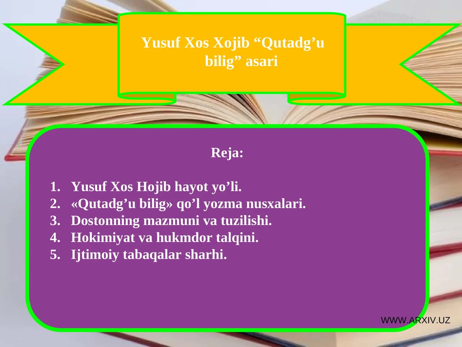 Yusuf Xos Xojib “Qutadg’u bilig” asari 1