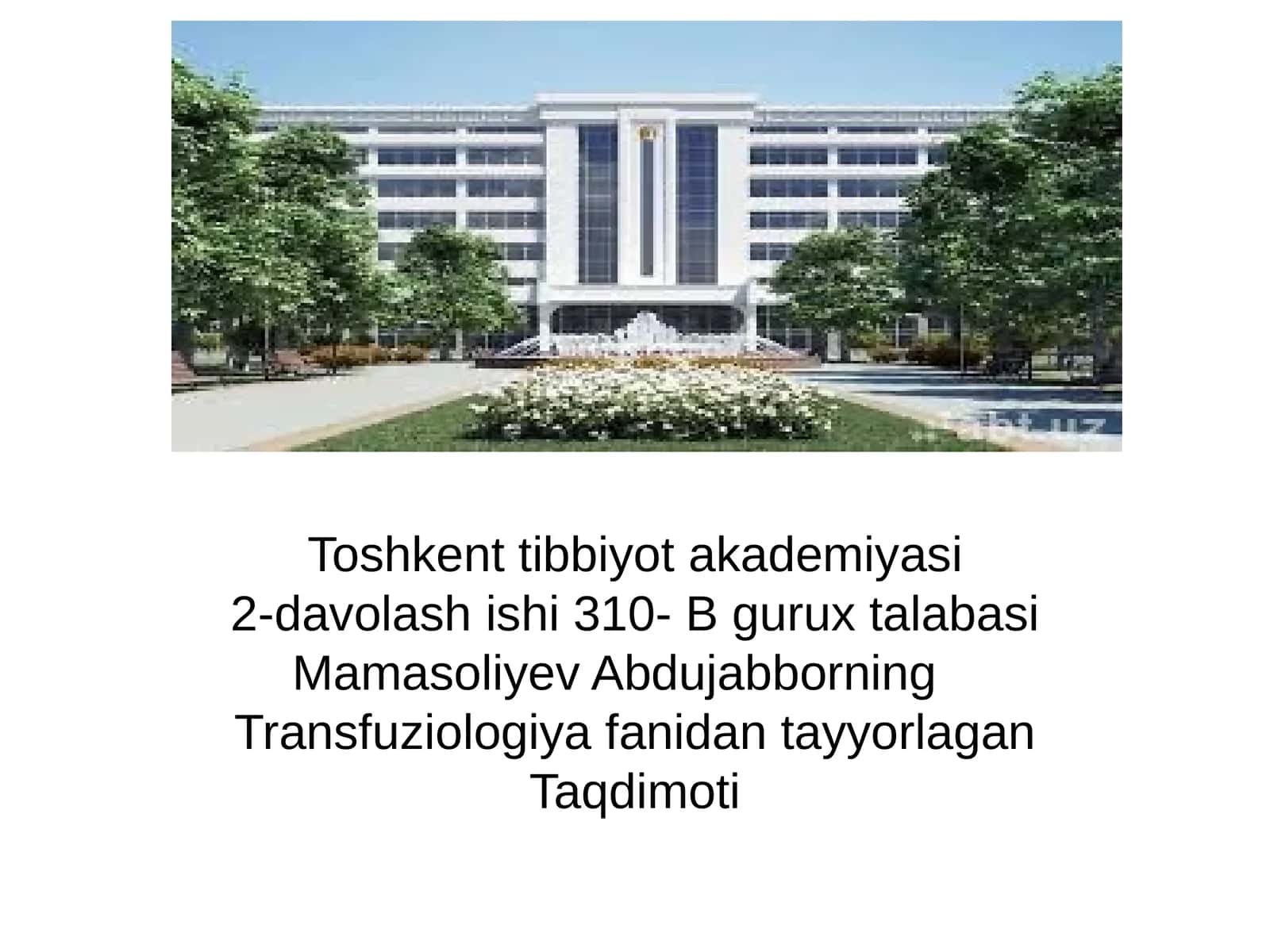 Zamonaviy komponent terapiyasining asosiy tamoyillari 1