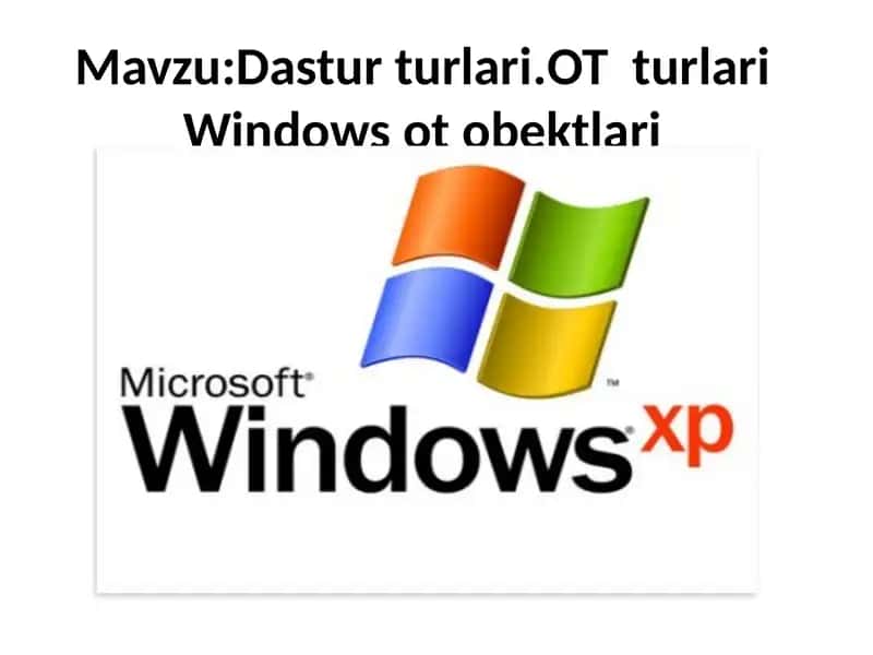 Windows XP operatsion sistemasi 1