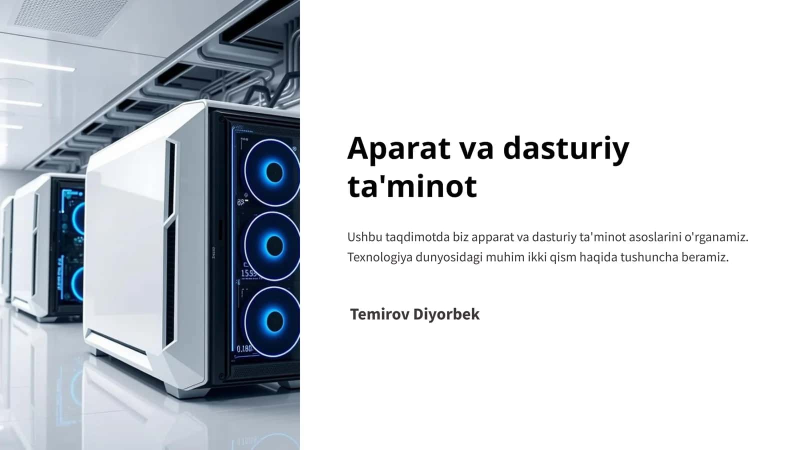 Aparat va dasturiy ta'minot 1