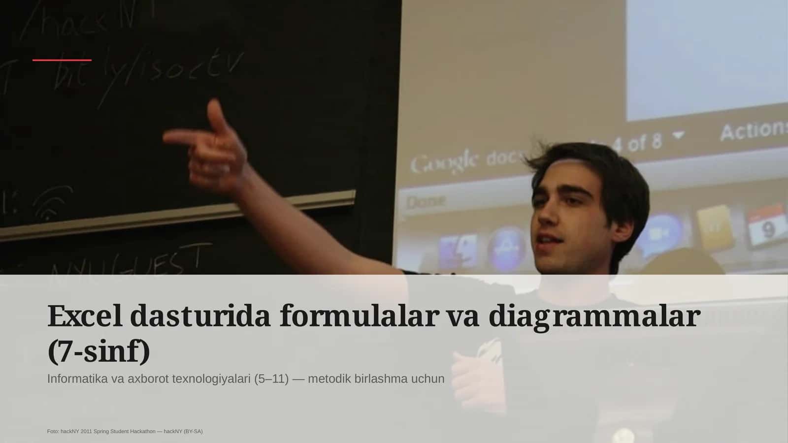 Excel dasturida formulalar va diagrammalar (7-sinf) 1