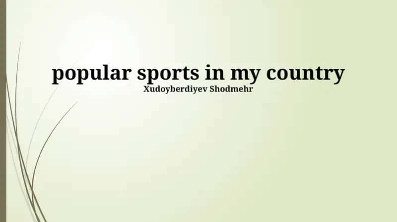 Overview of Popular Sports 1