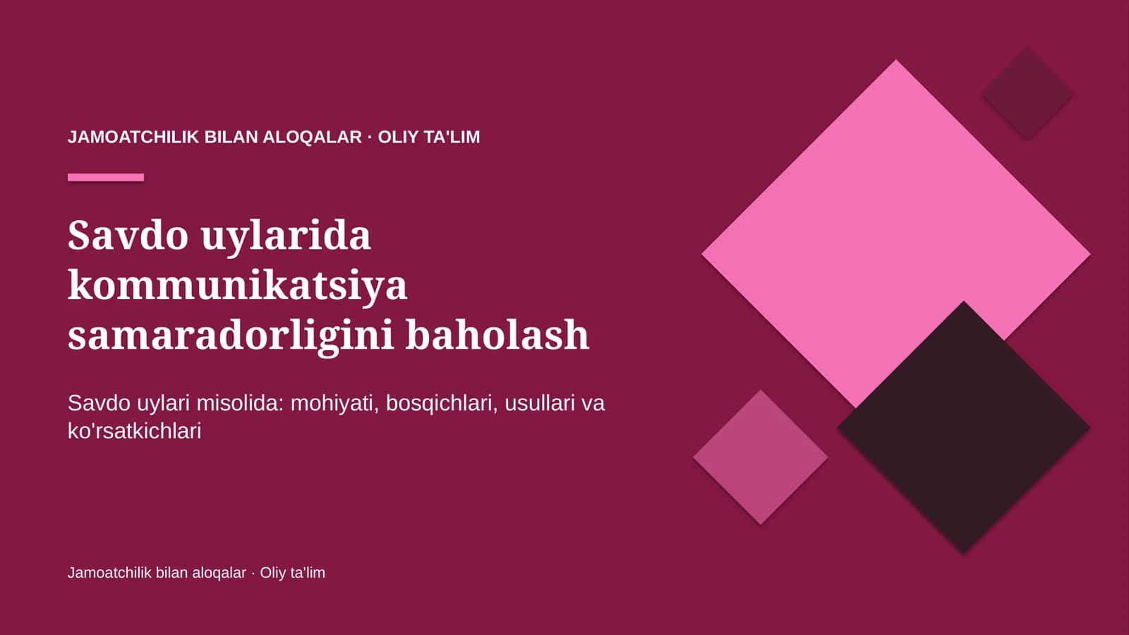 Savdo uylarida kommunikatsiya samaradorligini baholash 1
