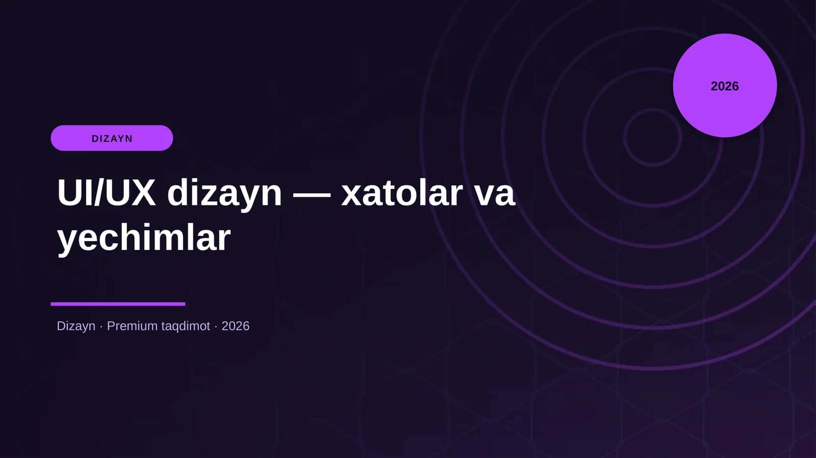 UI/UX dizayn — xatolar va yechimlar 1